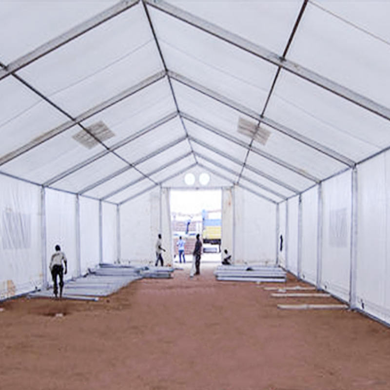 IFRC/ICRC/WFP/IOM Standard brandskyddande UV-beständig 10x24m tält mobila lagringsenheter (MSU)