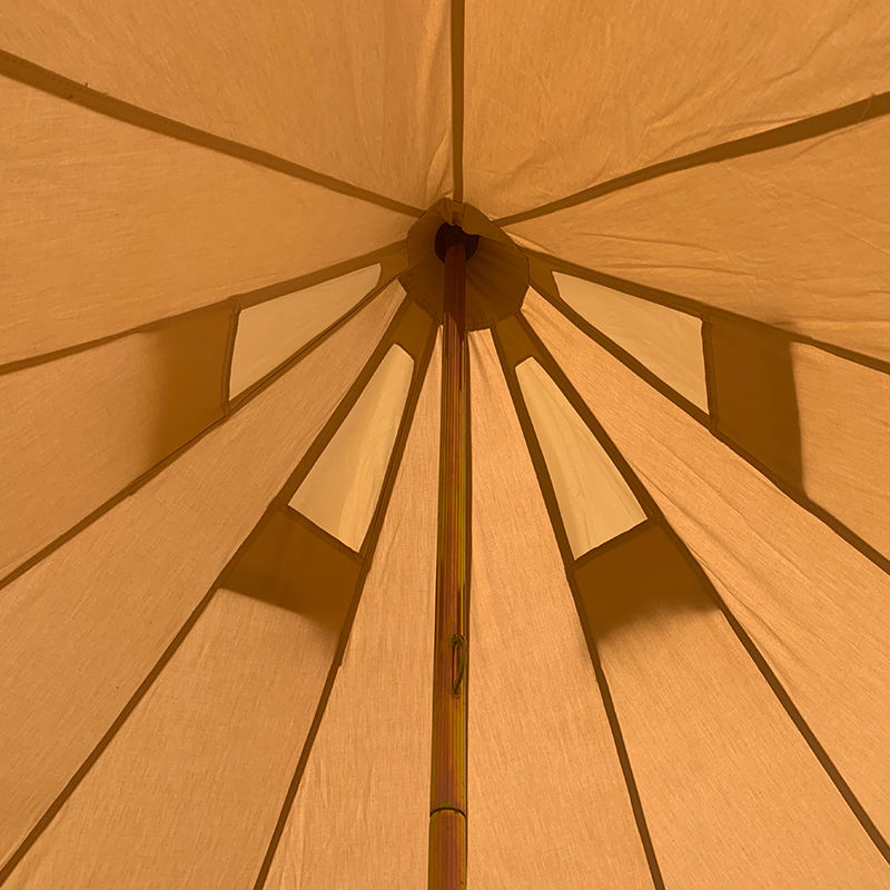 4 m 4 personers canvas klocktält för familjecamping