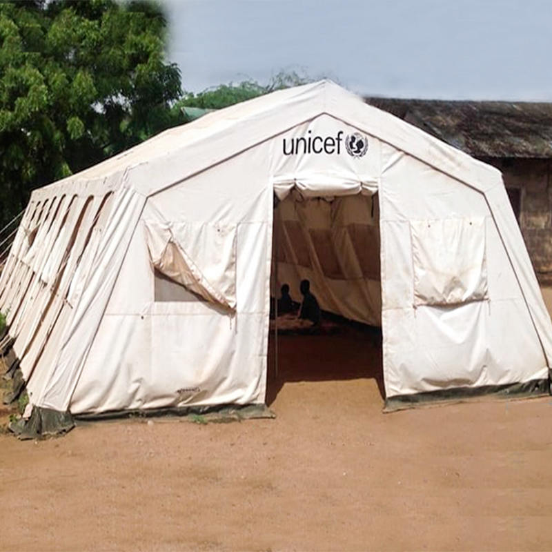 UNICEF Standard 72m² Multipurpose Temporary Shelter UV-stabiliserat Huggy-tält