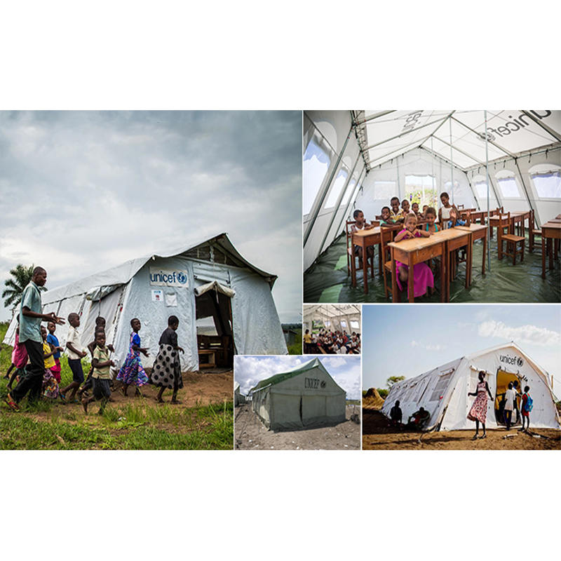 UNICEF Standard 24m² Multipurpose Tent Hub-tält med bra ventilationssystem