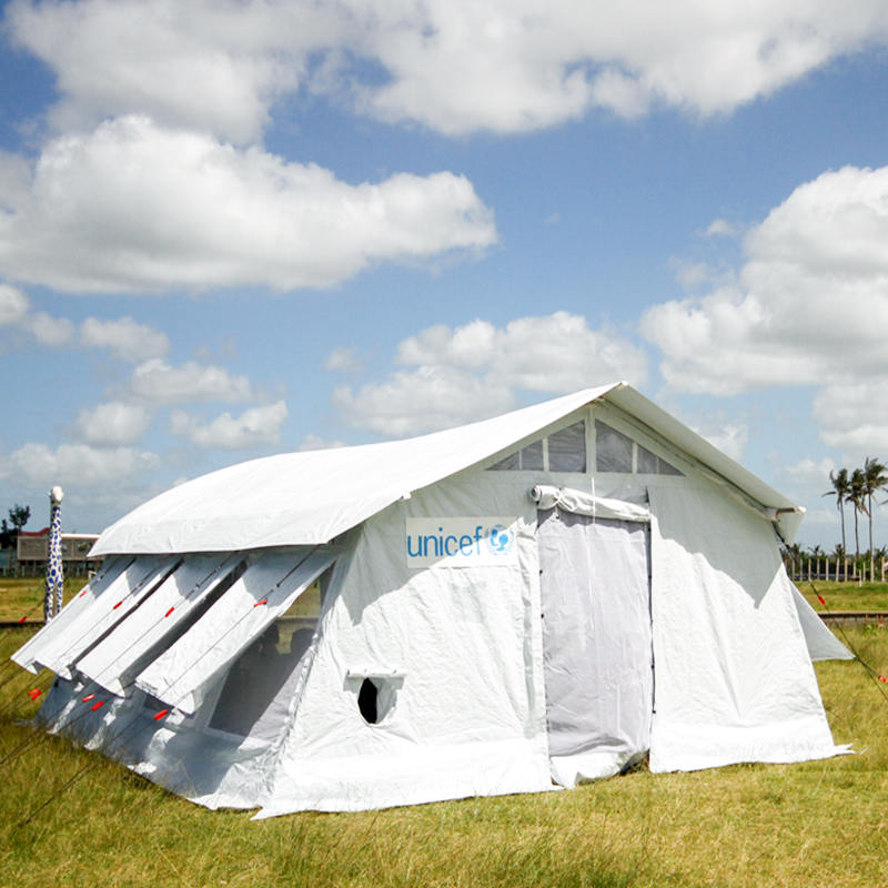 UNICEF Standard 42m² Multipurpose Hub-tält med integrerat/avtagbart skyddskåpa