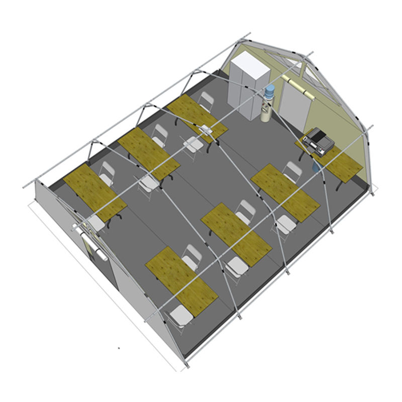 UNICEF Standard 42m² Multipurpose Hub-tält med integrerat/avtagbart skyddskåpa