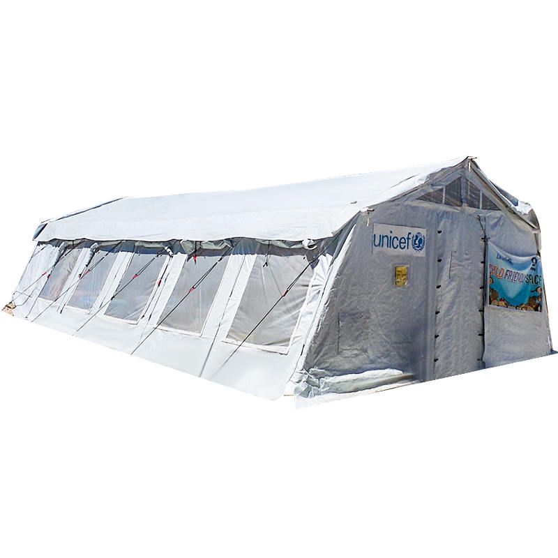 UNICEF Standard 72m² Multipurpose Hub Tent used for Storage, Hospital, Dispensary, School, Office