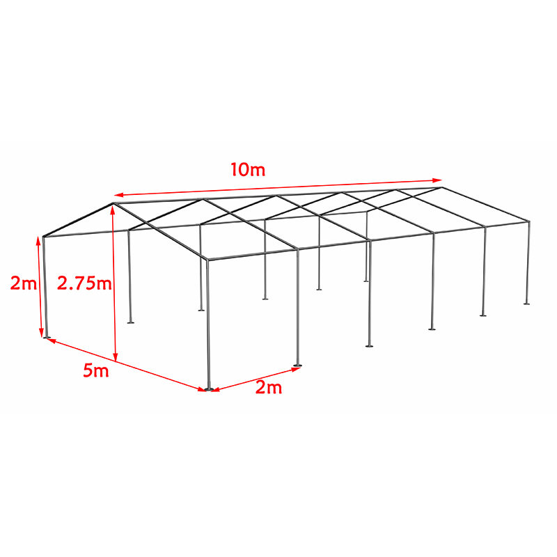 Ekonomiskt 5x10m PVC White Party Marquee