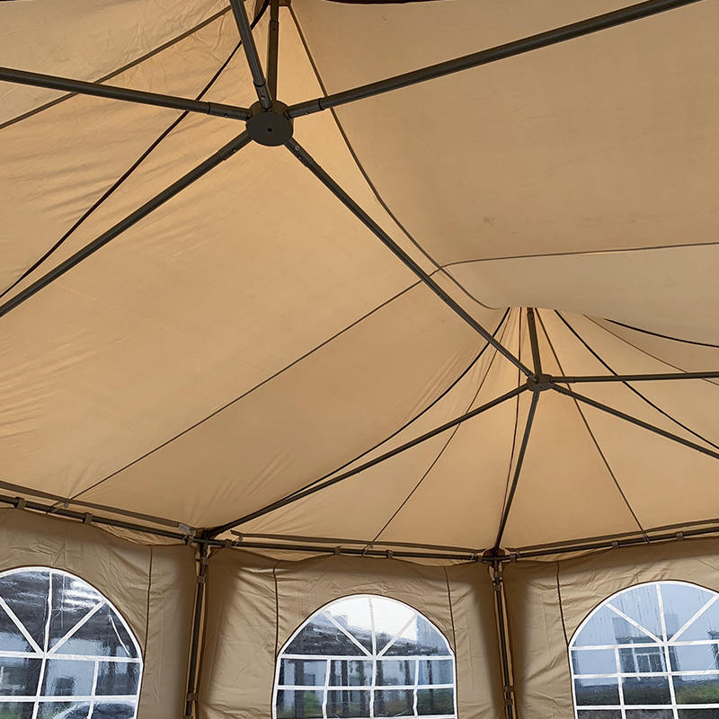 5x6,8m Traditionell Octagonal Pagoda Vattentät PVC Party Pavilion Gazebo-tält