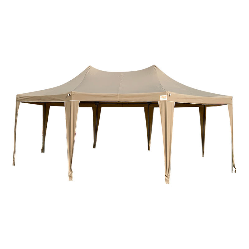 5x6,8m Traditionell Octagonal Pagoda Vattentät PVC Party Pavilion Gazebo-tält