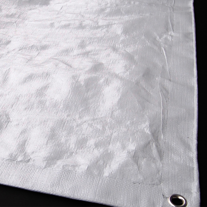 4x5m förstärkta flexibla plastpresenningar för tillfälligt skydd