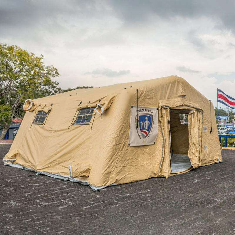 5,6 x 5,15 m mångsidiga små snabba uppblåsbara uppblåsbara skyddsrum med lågt tryck