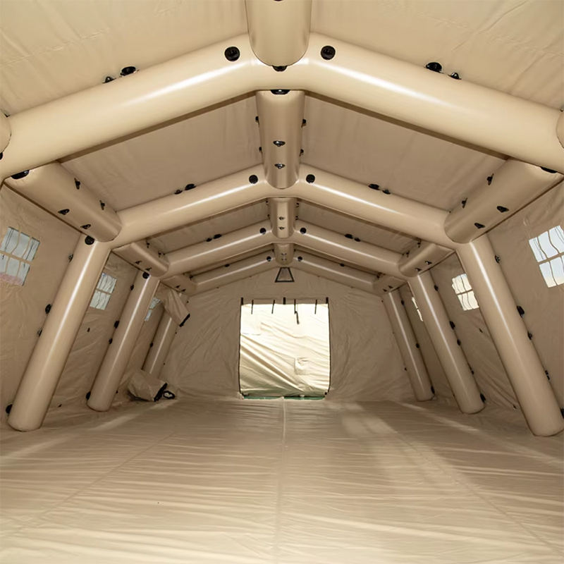 Lågtrycks 5,6 x 12,35 m, stort, uppblåsbart, lufttätt tält för flera ändamål