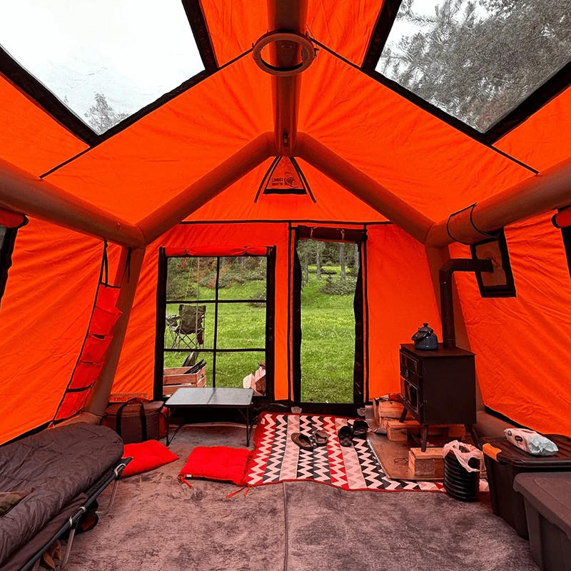 8-10 personer Four Season Glamour Brandsäkert och antibakteriellt uppblåsbart campingtält