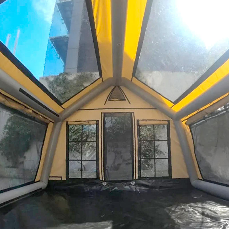 8-10 personer fyra säsong panorama uppblåsbart campingtält