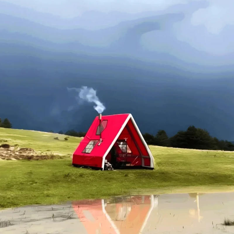 8-10 personer fyra säsong vattentätt uppblåsbart lufttält för camping