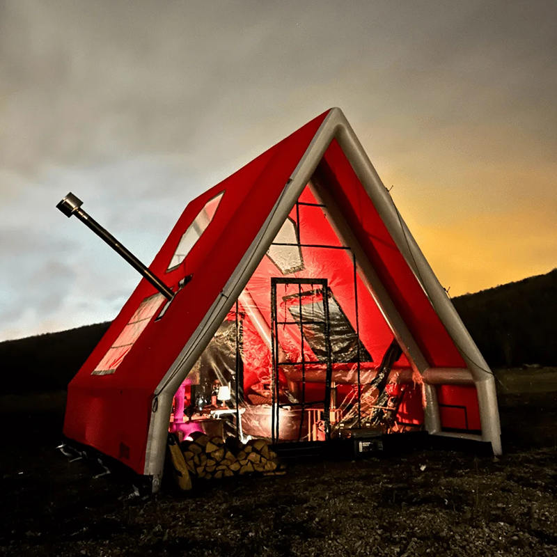 8-10 personer fyra säsong vattentätt uppblåsbart lufttält för camping