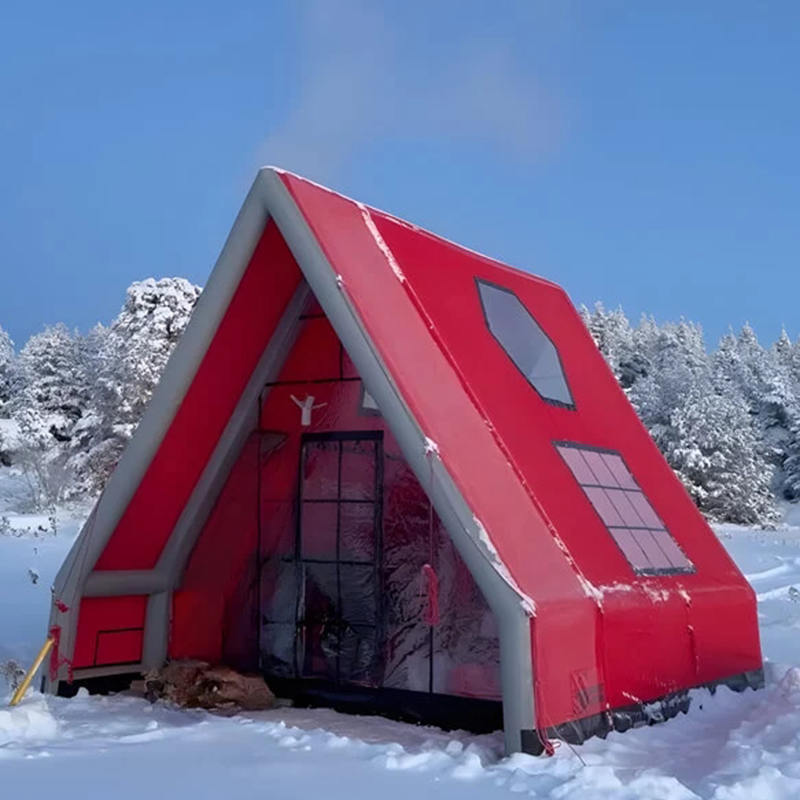 8-10 personer fyra säsong vattentätt uppblåsbart lufttält för camping