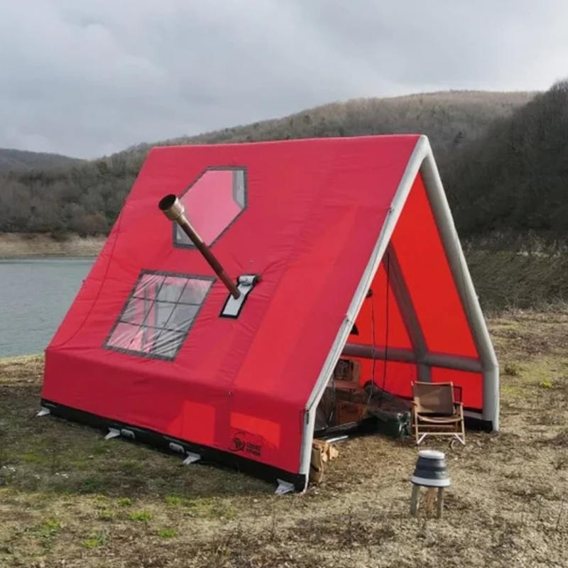 8-10 personer fyra säsong vattentätt uppblåsbart lufttält för camping