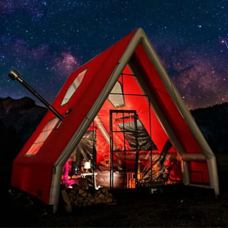 8-10 personer fyra säsong vattentätt uppblåsbart lufttält för camping