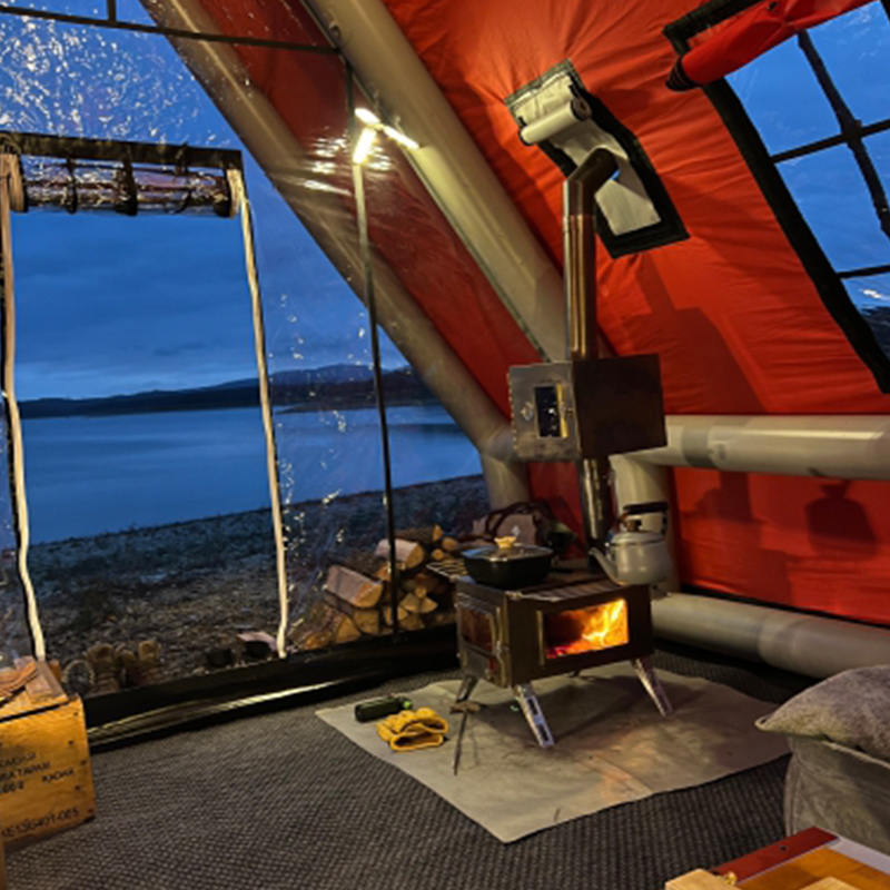 8-10 personer fyra säsong vattentätt uppblåsbart lufttält för camping