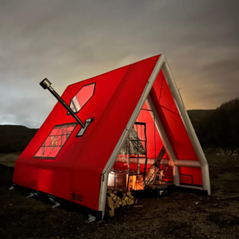 8-10 personer fyra säsong vattentätt uppblåsbart lufttält för camping