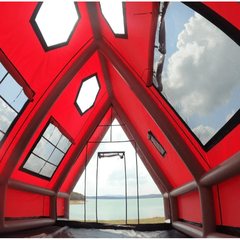 8-10 personer fyra säsong vattentätt uppblåsbart lufttält för camping